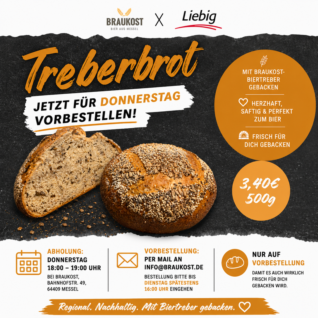 Frisches Treberbrot – jetzt bei Braukost vorbestellen